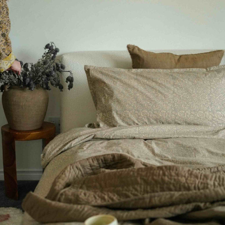ANJU BLOCK PRINT DUVET SET, KING