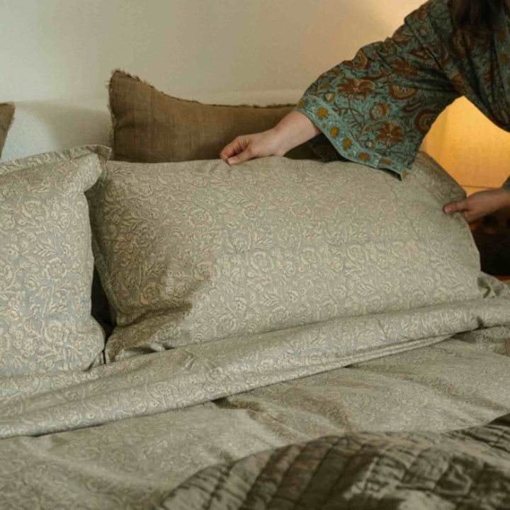 ANJU BLOCK PRINT DUVET SET, KING