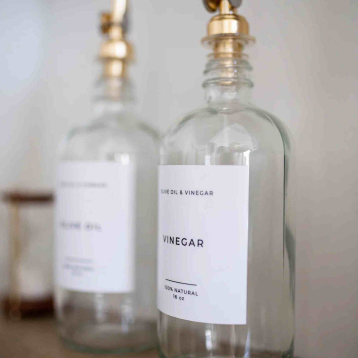GLASS DISPENSER BOTTLE, ROUND