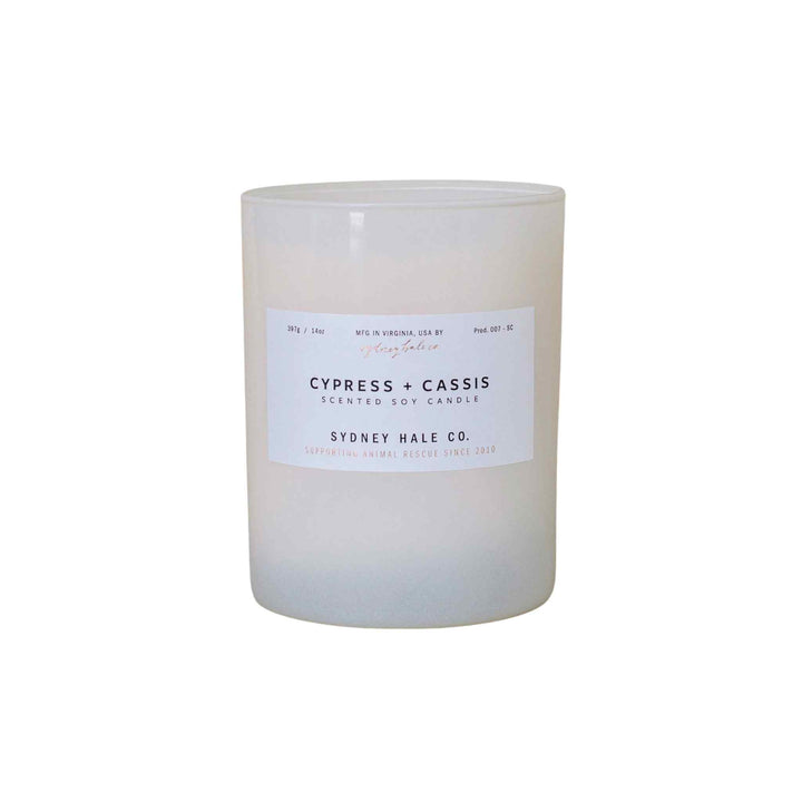 SYDNEY HALE CANDLE, CYPRESS + CASSIS