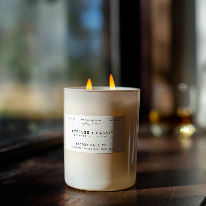 SYDNEY HALE CANDLE, CYPRESS + CASSIS