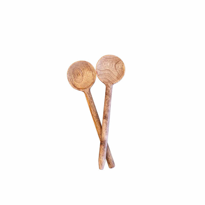 HAND CARVED SPOONS, SET OF 2
