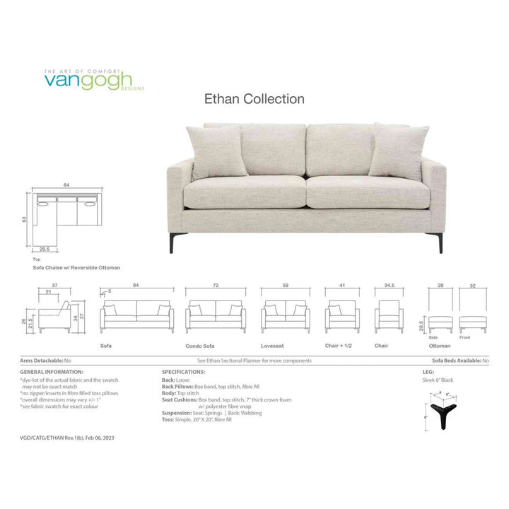 ETHAN SOFA/SECTIONAL COLLECTION, CUSTOMIZABLE