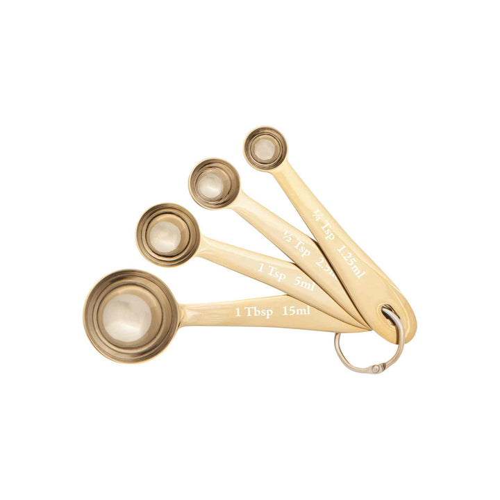 GOLD MEASURING SPOONS, S/4