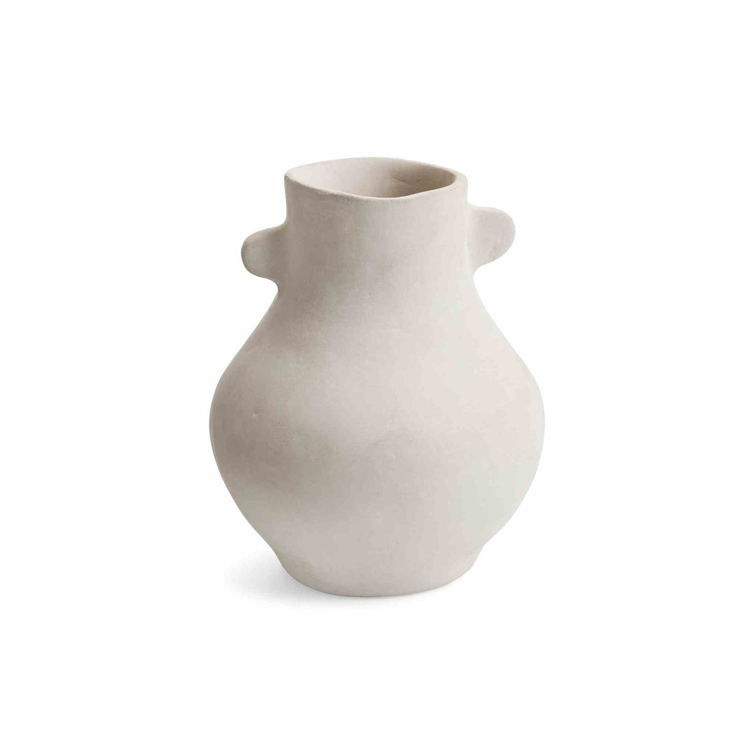 PAPER MACHE VASE, HANDLED