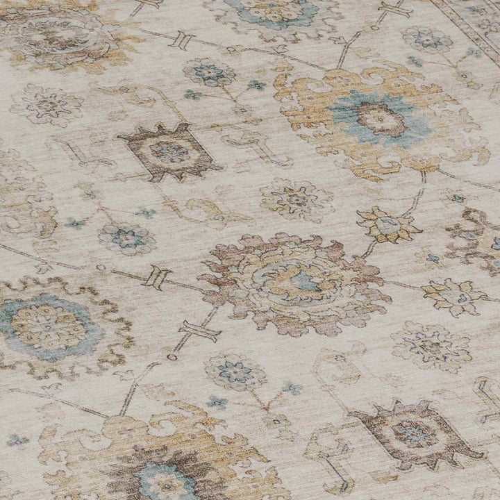 BRYN WASHABLE RUG, IVORY BEIGE SEAFOAM