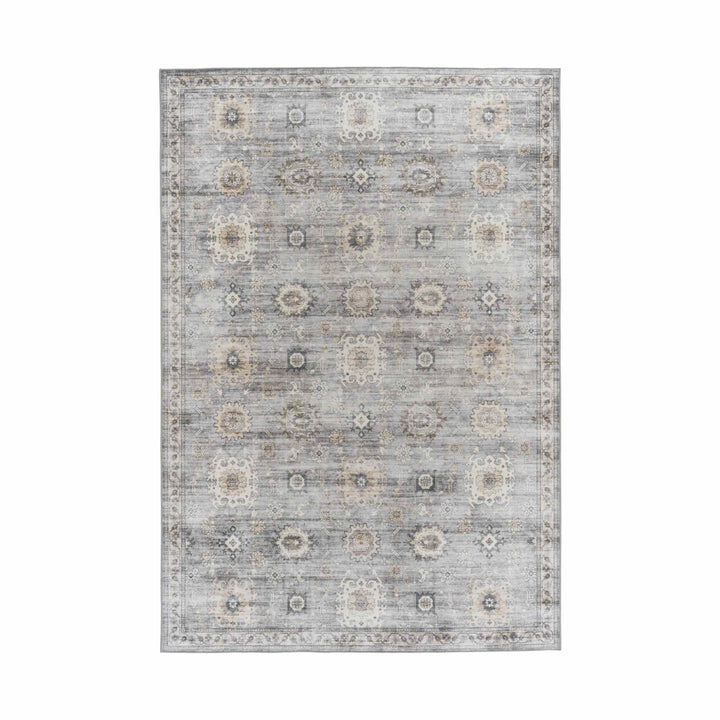 BRYN WASHABLE RUG, LIGHT GRAY IVORY BEIGE