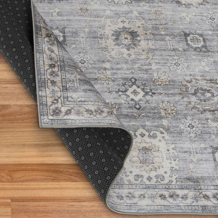 BRYN WASHABLE RUG, LIGHT GRAY IVORY BEIGE