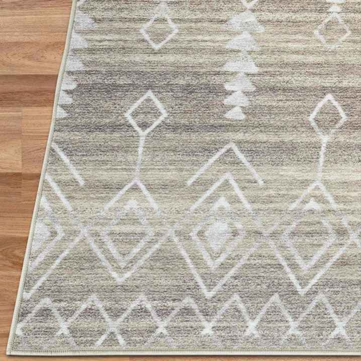 BEAU MOROCCAN WASHABLE RUG, BEIGE