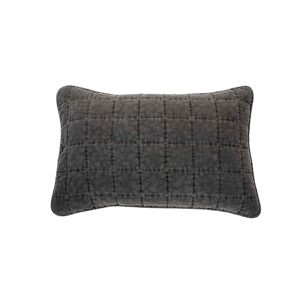 SWEET CHARCOAL STITCHED PILLOW SHAM