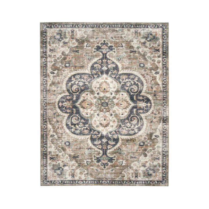 JOY WASHABLE RUG, BROWN BEIGE