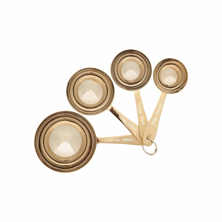 GOLD MEASURING CUPS, S/4