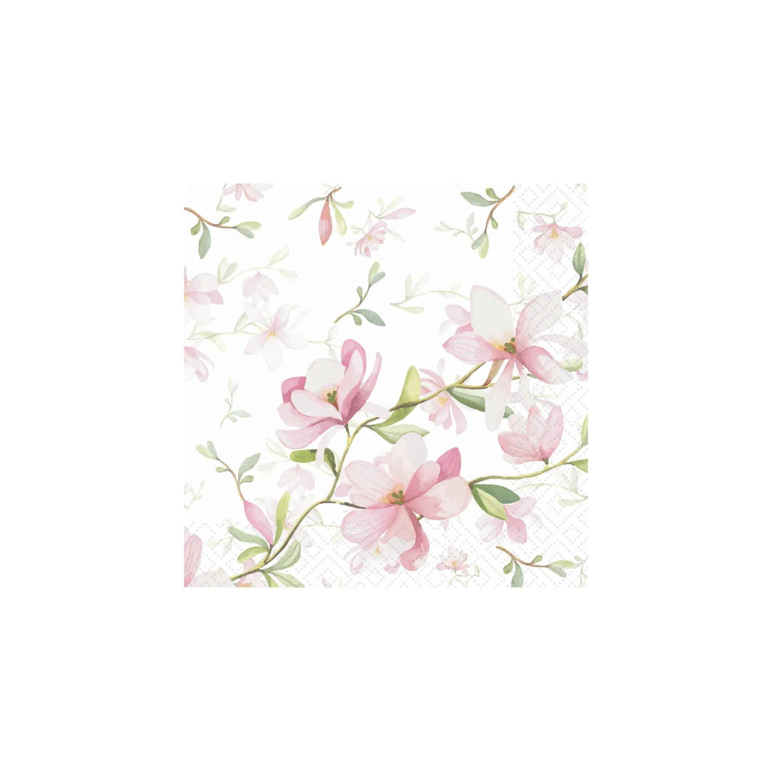 PINK FLORAL, LUNCHEON NAPKIN