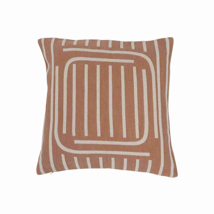 REVERSIBLE LINED PILLOW, RUST