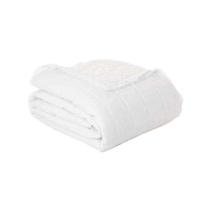WHITE FRINGE COVERLET