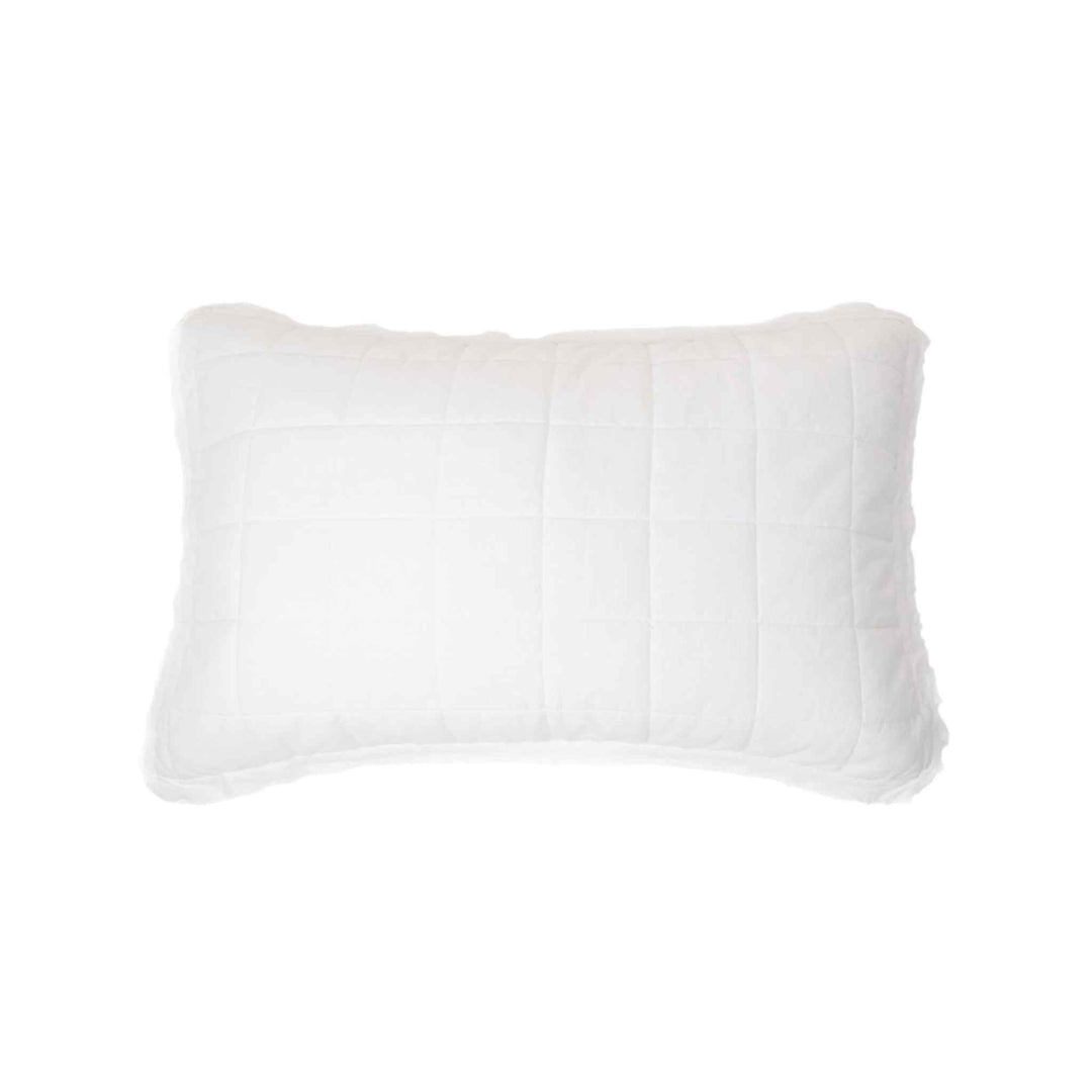 WHITE LINEN PILLOW SHAM