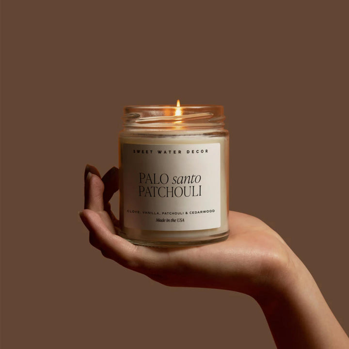PALO SANTO PATCHOULI, CLEAR JAR, 9OZ