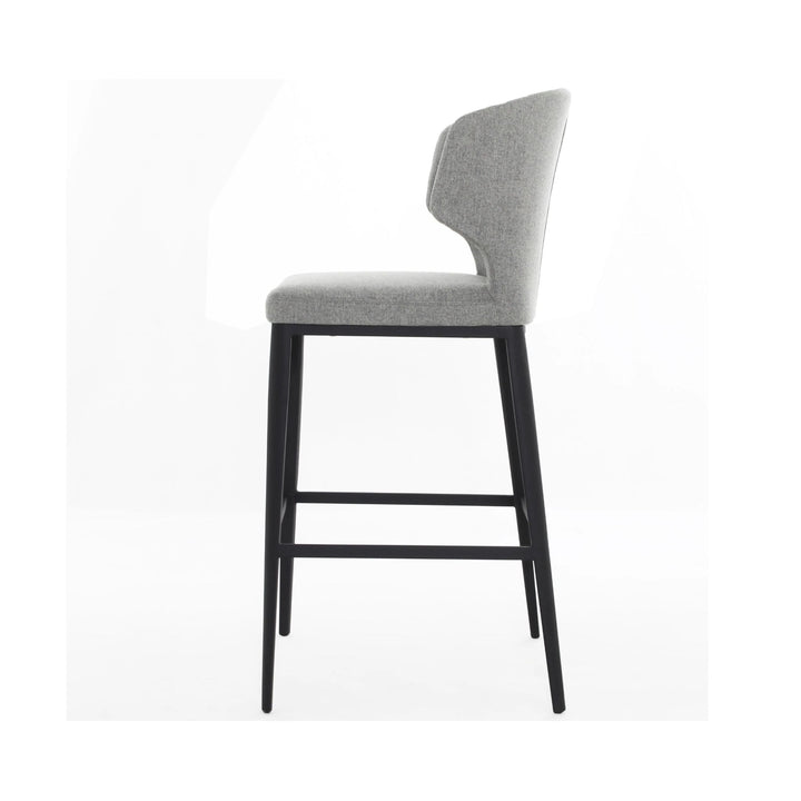 CABO COUNTER STOOL, LIGHT GREY FABRIC