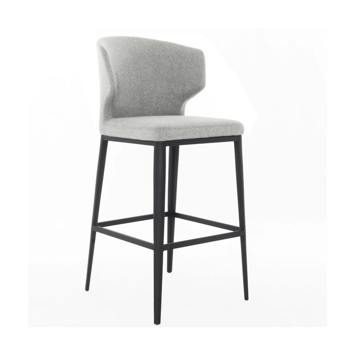 CABO COUNTER STOOL, LIGHT GREY FABRIC