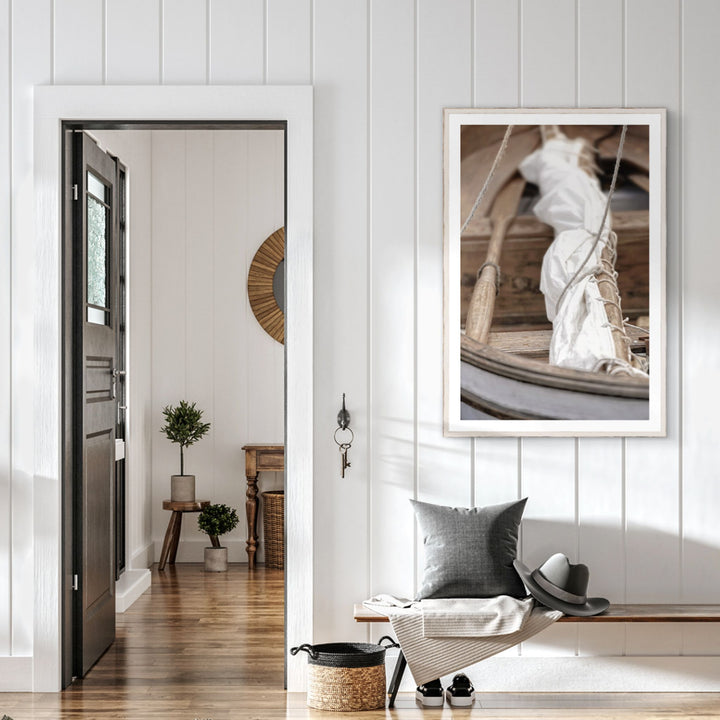 AT MOORING, FRAMED ART