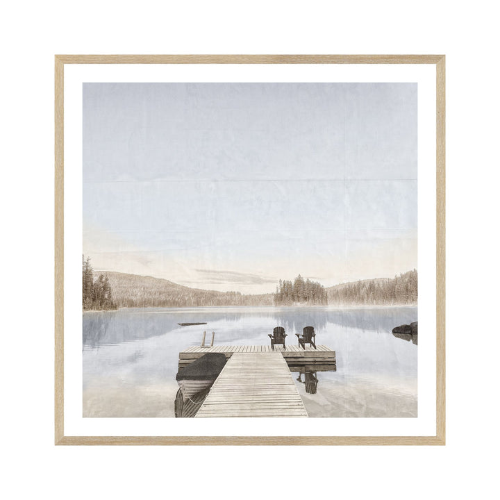 IDYLLIC LAKE FRAMED ART, SMALL