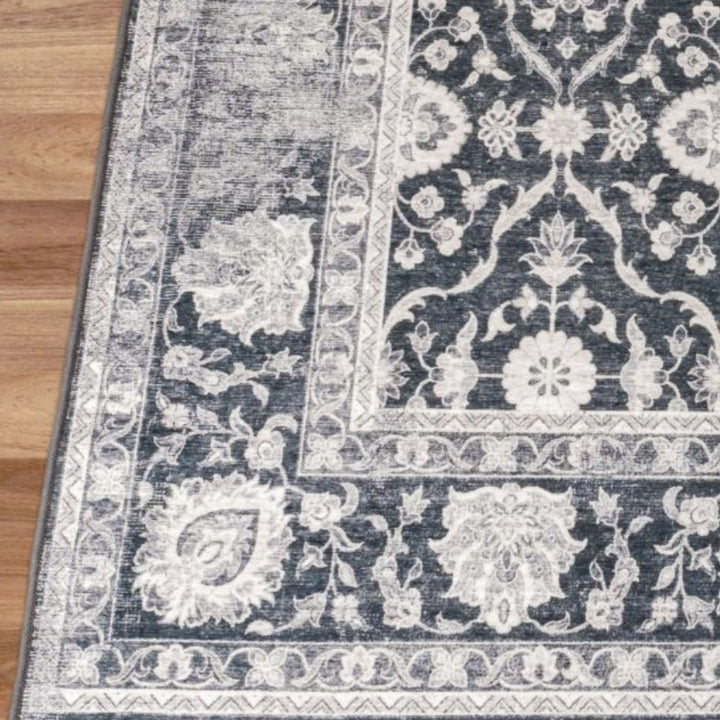 NOOR WASHABLE RUG, DARK GREY