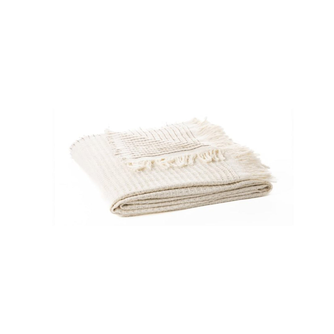 DAEL REVERSIBLE THROW, CREAM