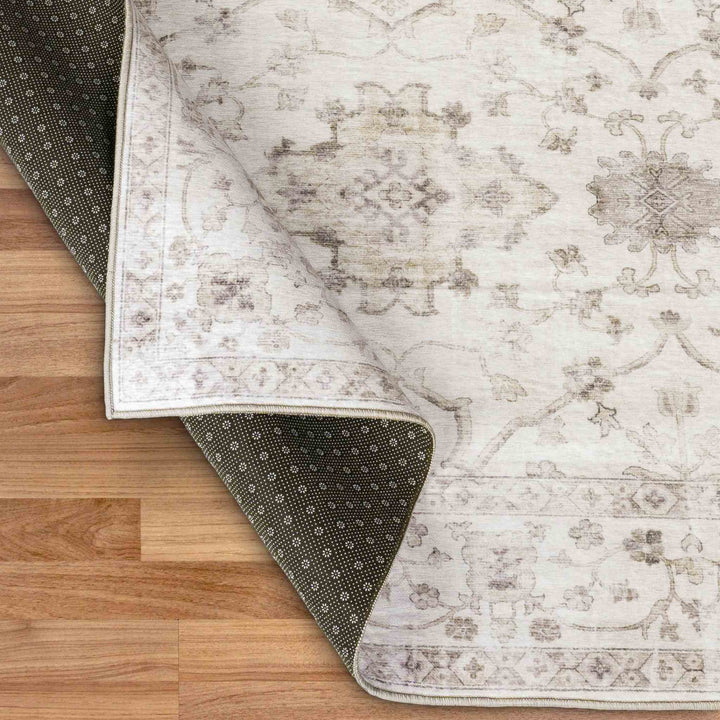 BEV WASHABLE RUG, BEIGE IVORY