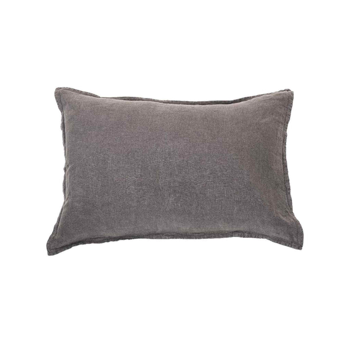 LINEN STONEWASHED BEDDING, CHARCOAL