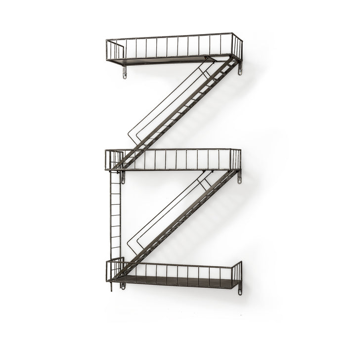 FIRE ESCAPE SHELF, WALL-MOUNTED