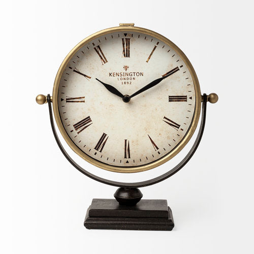 KENSINGTON TABLE CLOCK, GOLD