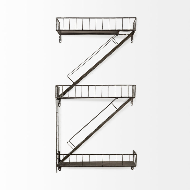 FIRE ESCAPE SHELF, WALL-MOUNTED