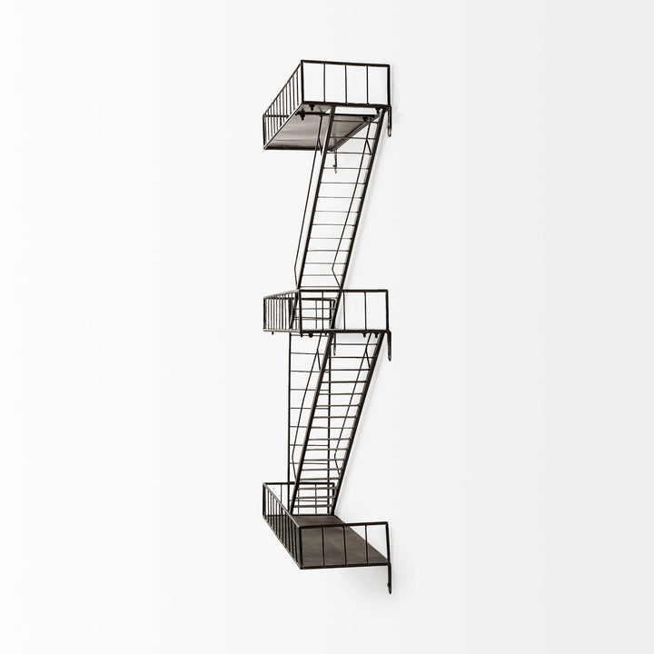 FIRE ESCAPE SHELF, WALL-MOUNTED