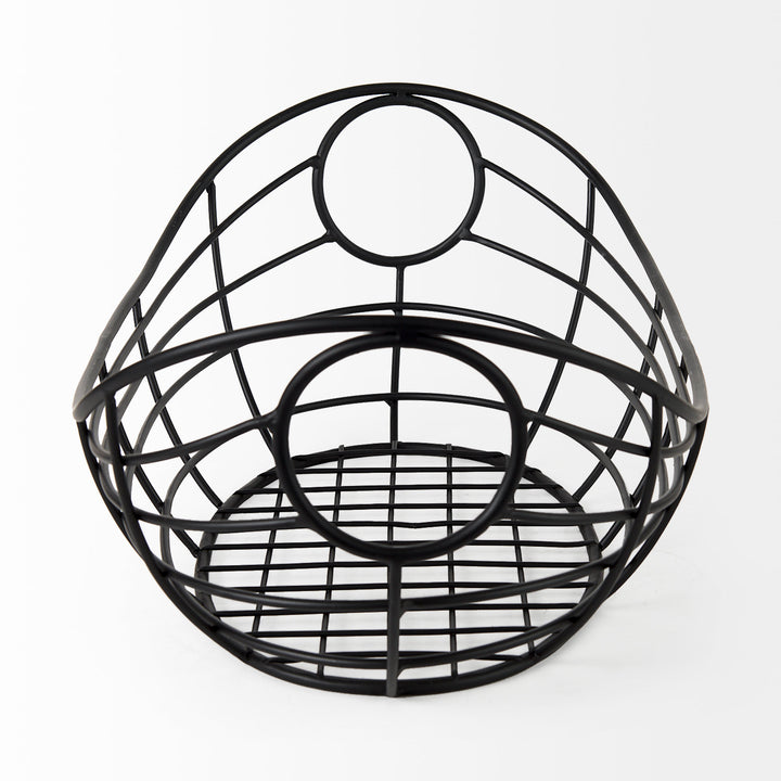 MATEO METAL BASKET, BLACK