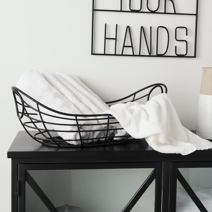 MATEO METAL BASKET, BLACK