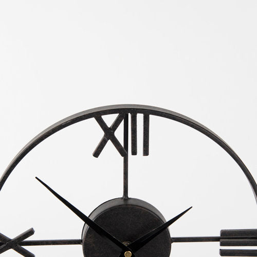 ORIS TABLE CLOCK, METAL/WOOD