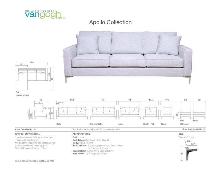 Apollo Sofa, Customizable
