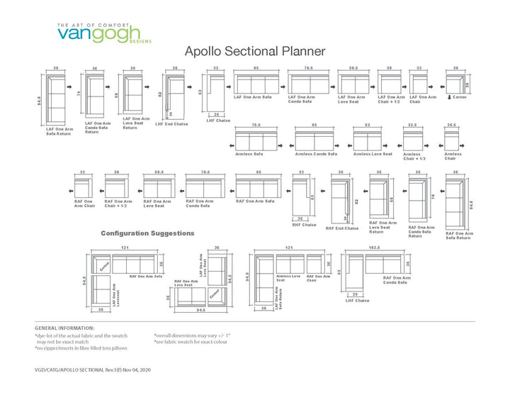 Apollo Sofa, Customizable