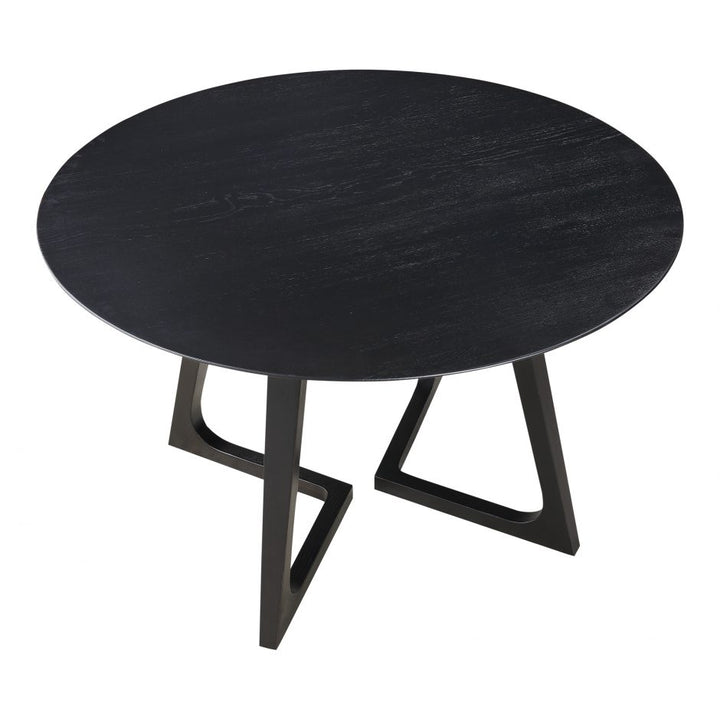 ROUND GODIVA DINING TABLE, BLACK ASH