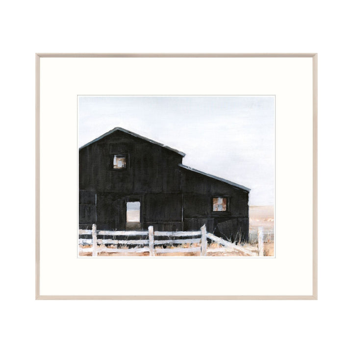 BLACK BARN, FRAMED ART