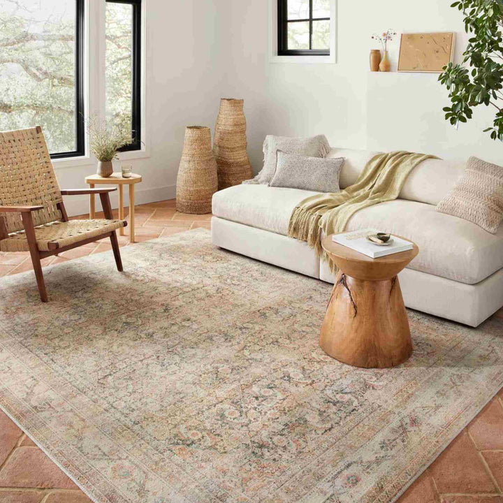 ADRIAN RUG, NATURAL/APRICOT