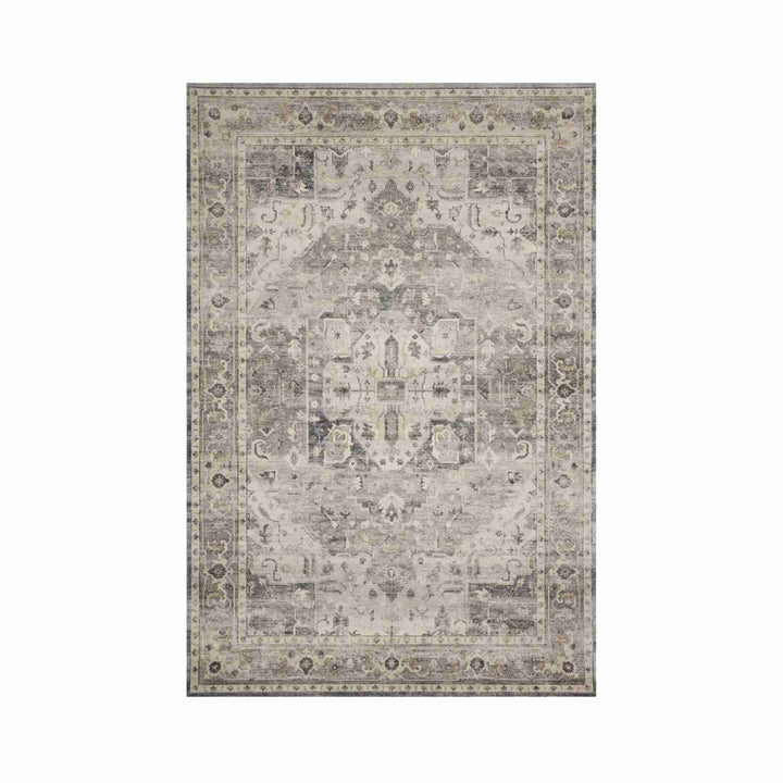 HATHAWAY RUG, STEEL/IVORY