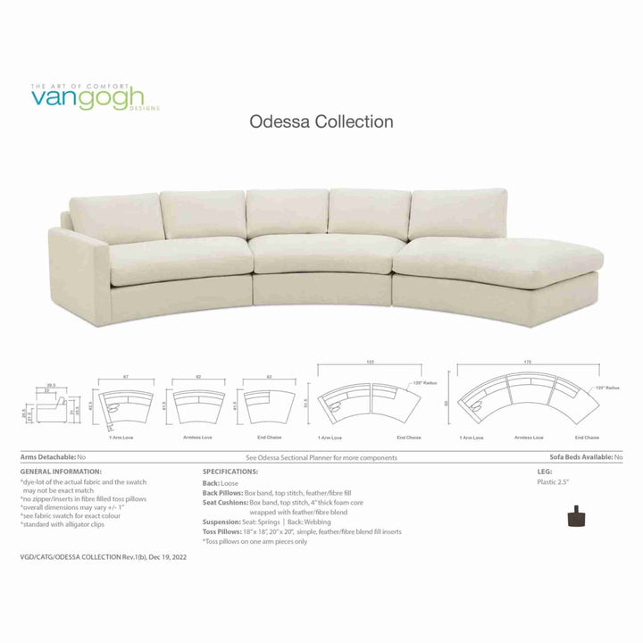 ODESSA SOFA/SECTIONAL, CUSTOMIZABLE