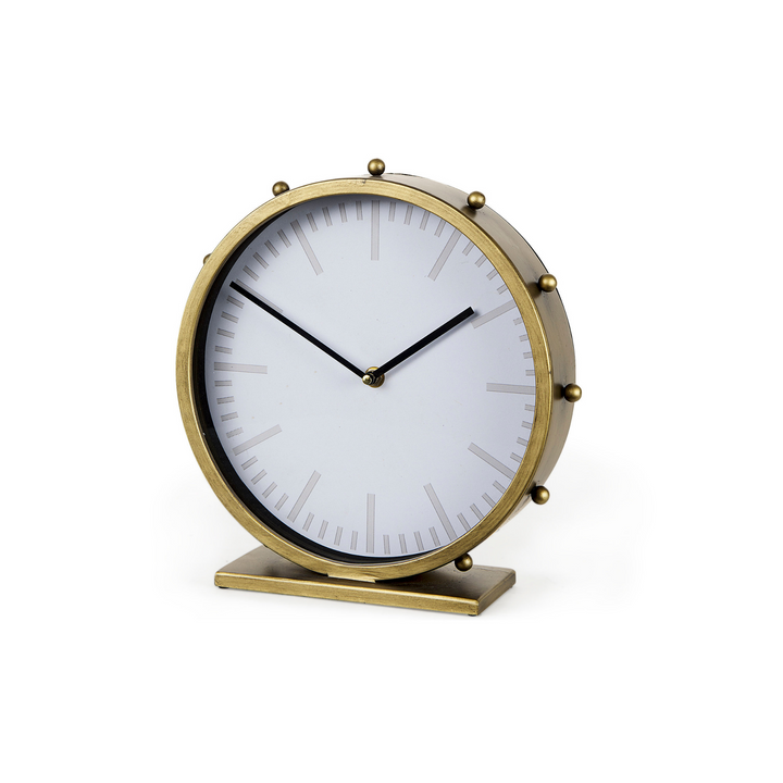 MARIAN TABLE CLOCK, GOLD