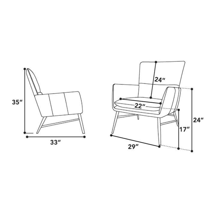 MORRISSEY ACCENT CHAIR, WHISKEY LEATHER
