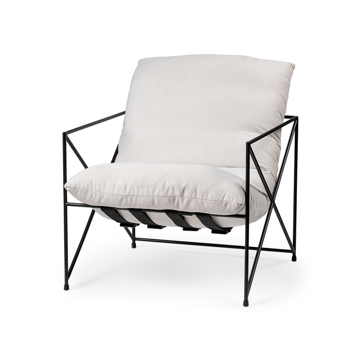 LEONARDO ACCENT CHAIR, CREAM