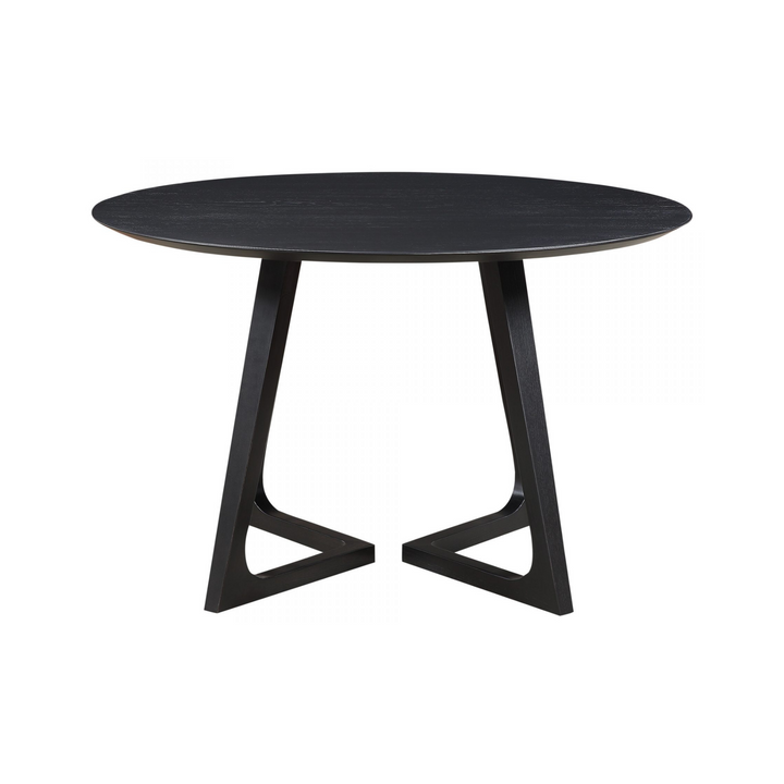 ROUND GODIVA DINING TABLE, BLACK ASH