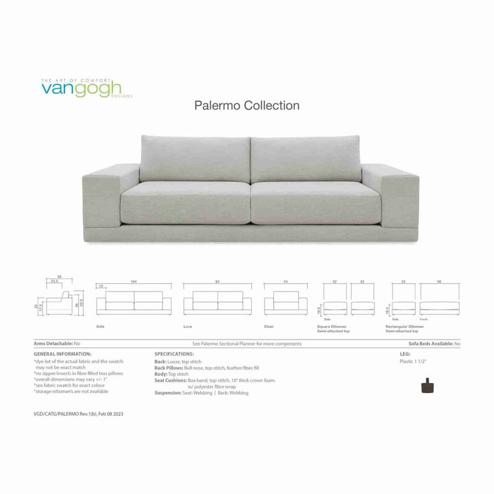 PALERMO SOFA/SECTIONAL CUSTOMIZABLE