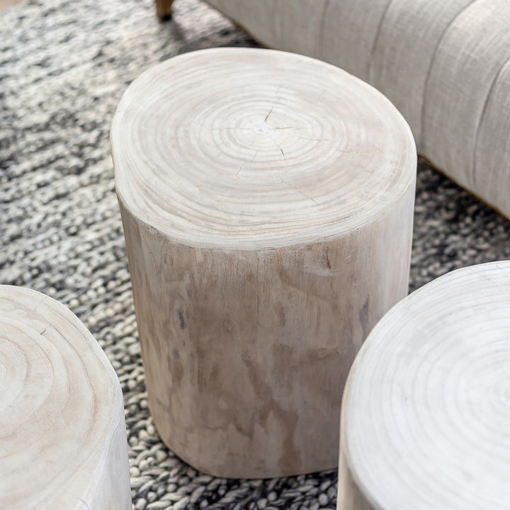 NOVA STUMP, WHITE WASH, 16"