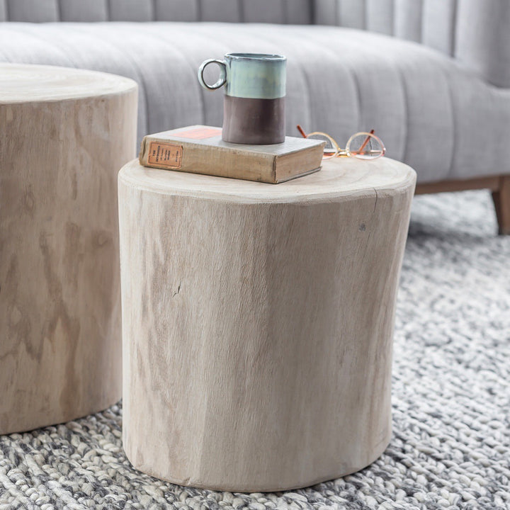 NOVA STUMP, WHITE WASH, 16"